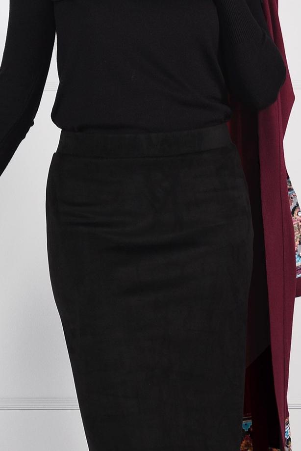 Tesettür giyim  DAR KESİM SÜET ETEK 85941 - TRENDTESETTÜR