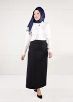 Hijab clothing BLACK WRAP-OVER SKIRT 6898 