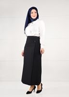 Hijab clothing BLACK WRAP-OVER SKIRT 6898 