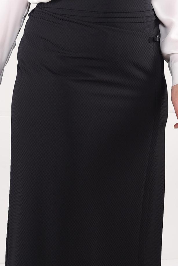 Tesettür giyim SİYAH YÜKSEK BEL ANVELOP ETEK 6898 - TRENDTESETTÜR