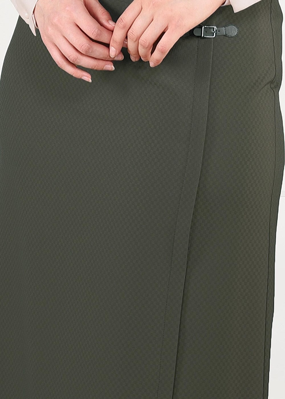 Hijab clothing KHAKI WRAP-OVER SKIRT 6898 