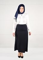 Vêtements hijab BLEU MARINE JUPE PORTEFEUILLE 6898 