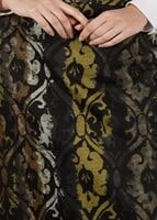 Tesettür giyim TURUNCU DESENLİ ETEK 6932