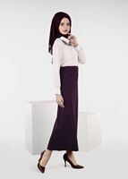 Tesettür giyim MÜRDÜM FERMUARLI ETEK 6953 