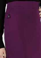 Tesettür giyim MOR FERMUARLI ETEK 6953 