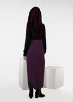 Tesettür giyim MÜRDÜM KLASİK KESİM ETEK 6955 