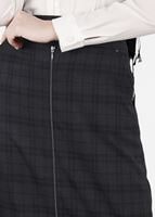 Tesettür giyim SİYAH FERMUAR DETAYLI EKOSE ETEK 6959