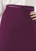 Tesettür giyim FUŞYA KEMERLİ ETEK 6960 