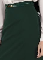 Tesettür giyim YEŞİL KEMERLİ ETEK 6960 