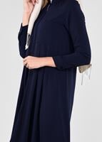 Tesettür giyim LACİVERT FERMUARLI FERACE 26106 