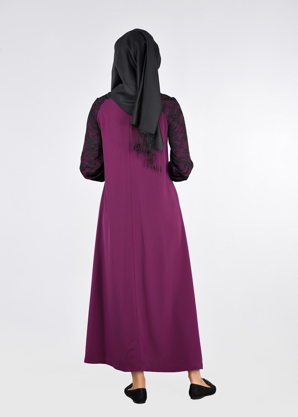 Tesettür giyim MÜRDÜM KOLLARI GÜPÜRLÜ  FERACE 86106 