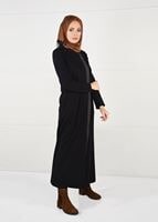 Tesettür giyim SİYAH FERMUAR DETAYLI FERACE 95106