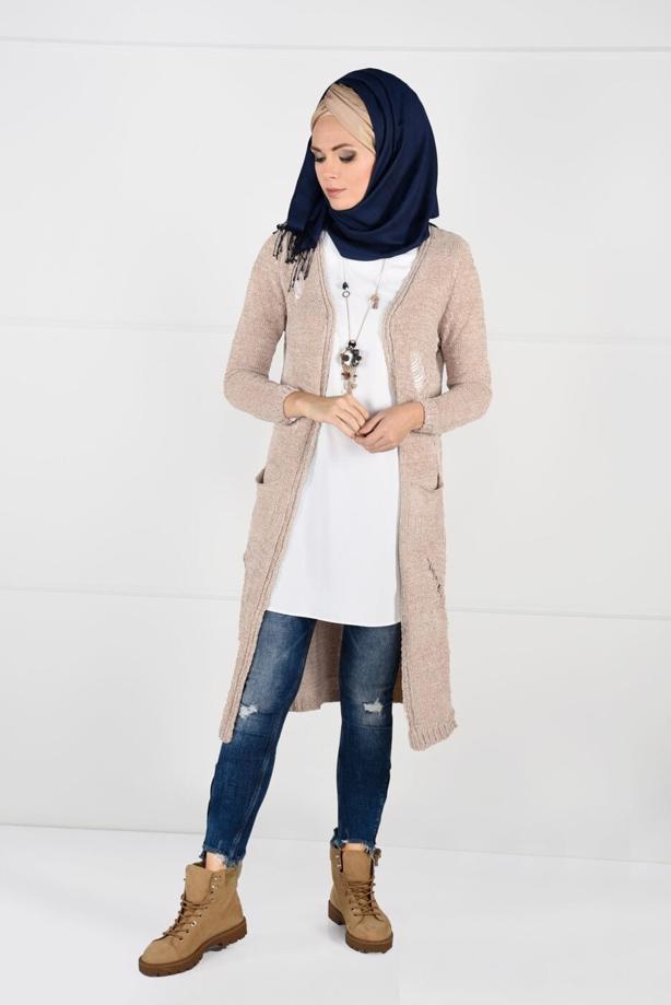 Vêtements hijab  VELVET CARDIGAN 0203  - TRENDTESETTÜR