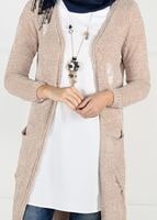 Hijab clothing CREAM VELVET CARDIGAN 0203 