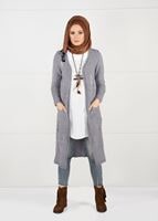 Hijab clothing GREY VELVET CARDIGAN 0203 