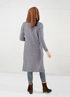 Hijab clothing GREY VELVET CARDIGAN 0203 