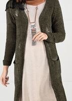 Vêtements hijab KAKI GILET MAILLE EN VELOURS 0203 