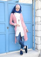 Hijab clothing POWDER VELVET CARDIGAN 0203 