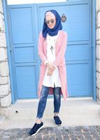 Hijab clothing POWDER VELVET CARDIGAN 0203 