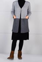 Tesettür giyim GRİ CEPLİ SALAŞ HIRKA 4107  