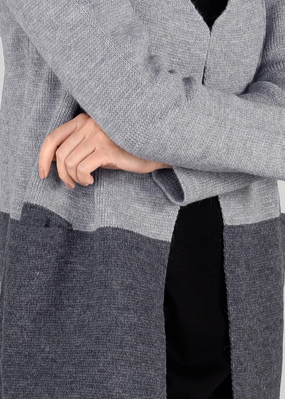 Hijab clothing GREY FLOWING CARDIGAN 4107 