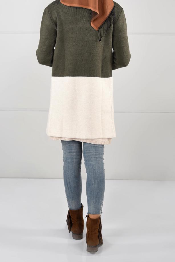 Tesettür giyim  CEPLİ SALAŞ HIRKA 4107   - TRENDTESETTÜR