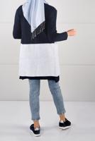 Hijab clothing NAVY BLUE FLOWING CARDIGAN 4107 