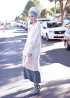 Vêtements hijab POUDRE GILET MAILLE À FLUIDE À MANCHES DOLMAN  4407 