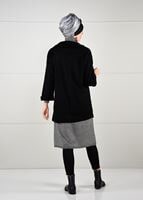 Hijab clothing BLACK SEQUINNED CARDIGAN 6137  