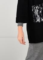 Hijab clothing BLACK SEQUINNED CARDIGAN 6137  
