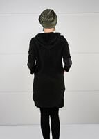 Tesettür giyim HAKİ SUNİ DERİ DETAYLI KABAN 31241