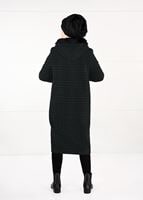 Tesettür giyim HAKİ EKOSE DESENLİ KAŞE KABAN 50451