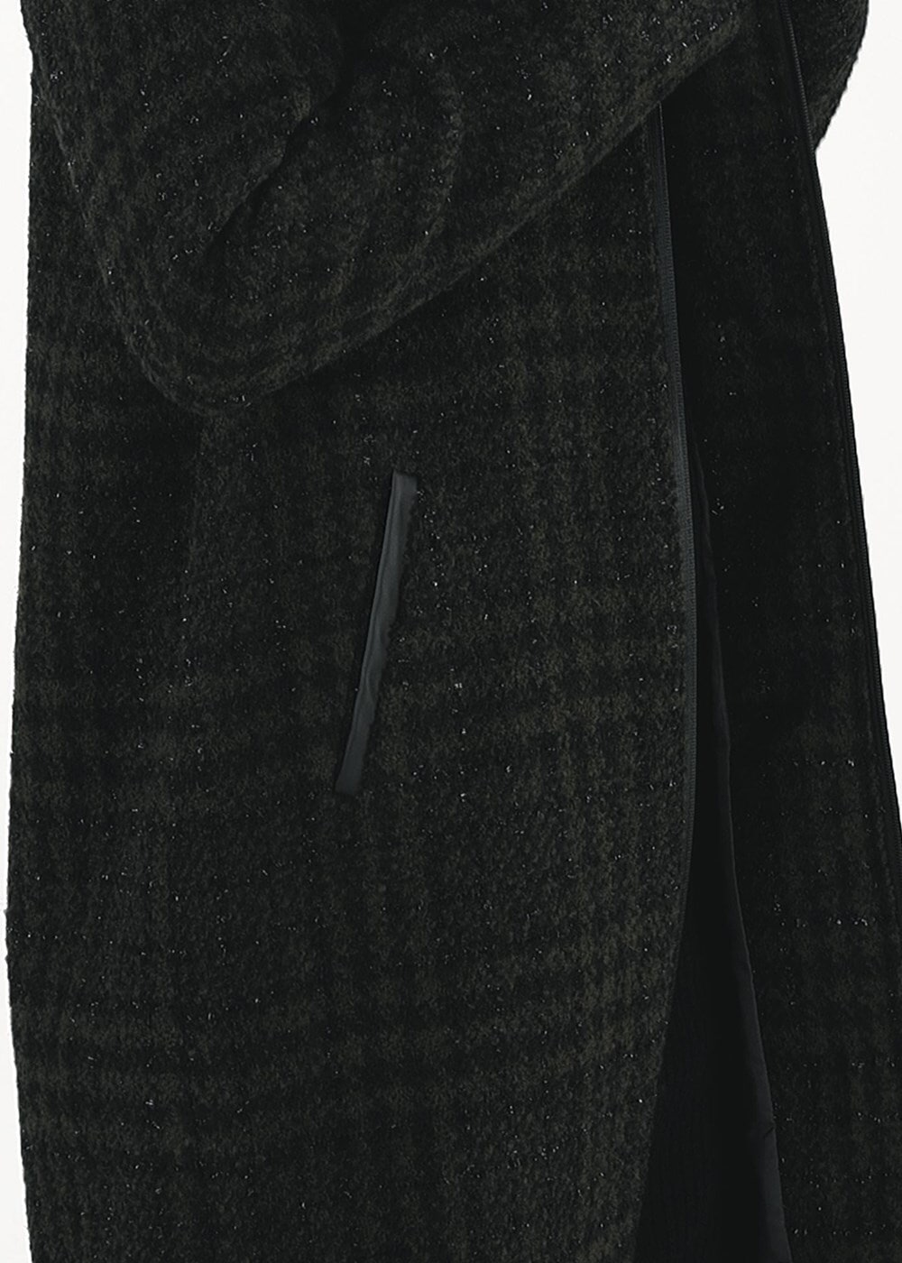 Tesettür giyim HAKİ EKOSE DESENLİ KAŞE KABAN 50451