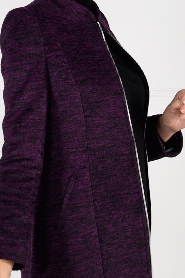 Tesettür giyim  FERMUARLI HAKİM YAKA KABAN 4625  - TRENDTESETTÜR