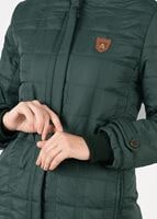 Tesettür giyim HAKİ ARMALI ŞİŞME KABAN 9308 