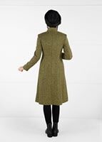 Tesettür giyim TURUNCU HAKİM YAKA KEÇE KABAN 9454