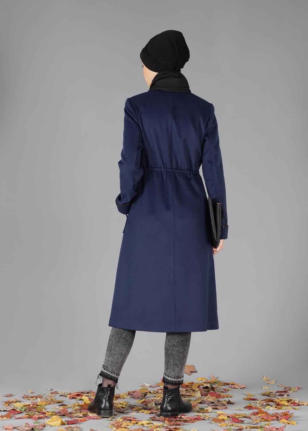 Tesettür giyim LACİVERT T 9473 Next Tesettür Kaban-Alv Fashion