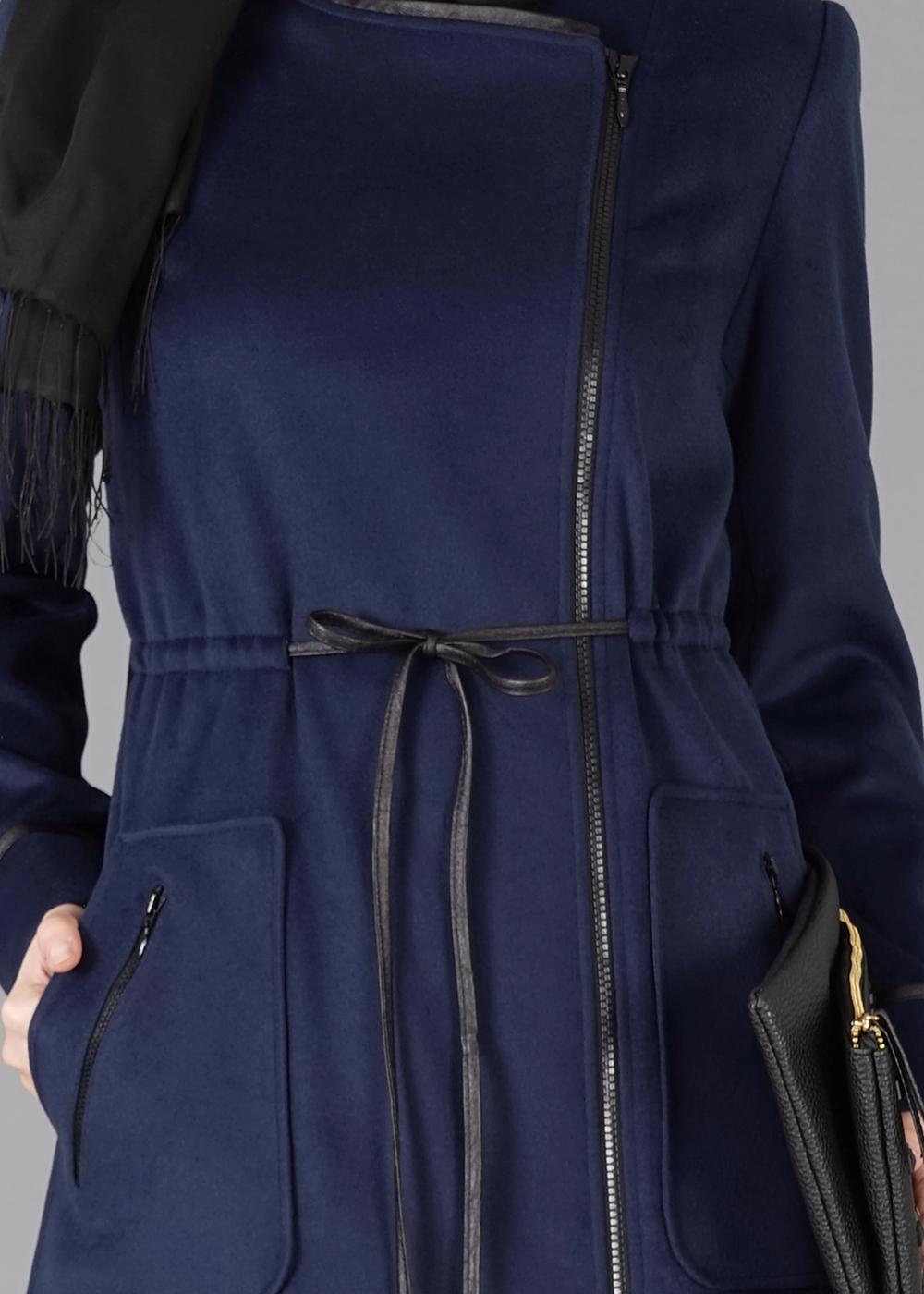 Tesettür giyim LACİVERT T 9473 Next Tesettür Kaban-Alv Fashion