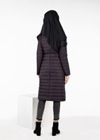 Tesettür giyim MÜRDÜM CEP DETAYLI KAPİTONE KABAN  9496 