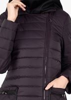 Tesettür giyim MÜRDÜM CEP DETAYLI KAPİTONE KABAN  9496 