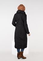 Tesettür giyim SİYAH ALVİNA ŞİŞME KABAN 9511