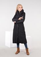 Tesettür giyim LACİVERT ALVİNA ŞİŞME KABAN 9511