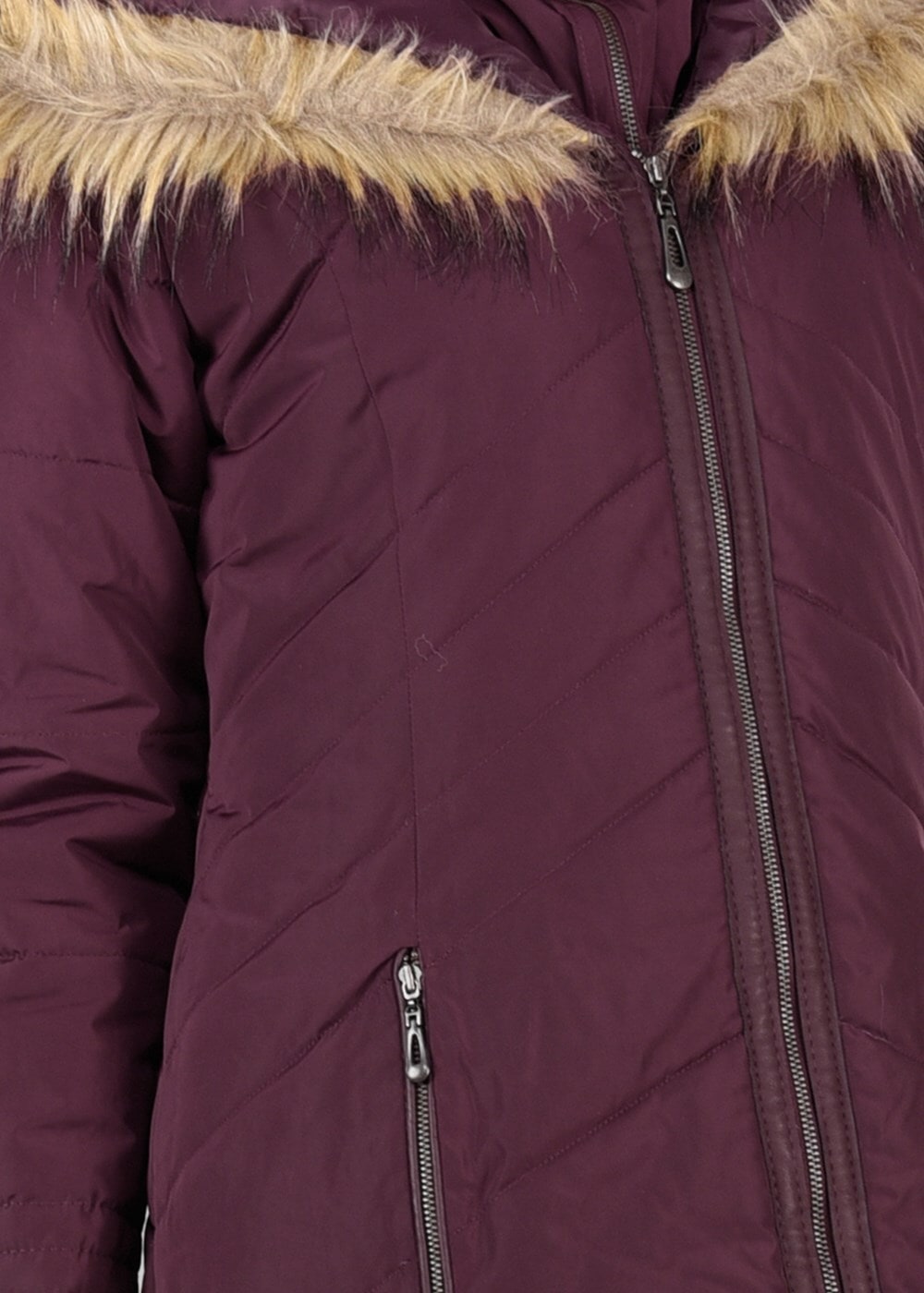 Tesettür giyim BORDO PELUŞ KAPÜŞONLU KABAN 9515 