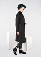 Tesettür giyim GRİ FERMUARLI KEÇE KABAN 9531