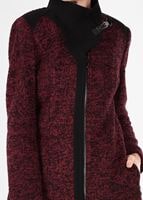 Tesettür giyim BORDO FERMUARLI KEÇE KABAN 9531