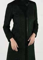 Tesettür giyim HAKİ FERMUARLI KEÇE KABAN 9531