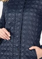 Tesettür giyim LACİVERT KAPÜŞONU PELUŞLU KABAN 9532