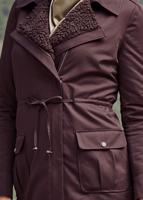 Tesettür giyim MÜRDÜM BELİ BÜZGÜLÜ CEPLİ KABAN 9541