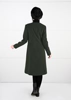 Tesettür giyim HAKİ FERMUARLI KAŞE KABAN 9548 