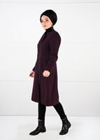 Tesettür giyim MÜRDÜM FERMUARLI KAŞE KABAN 9548 